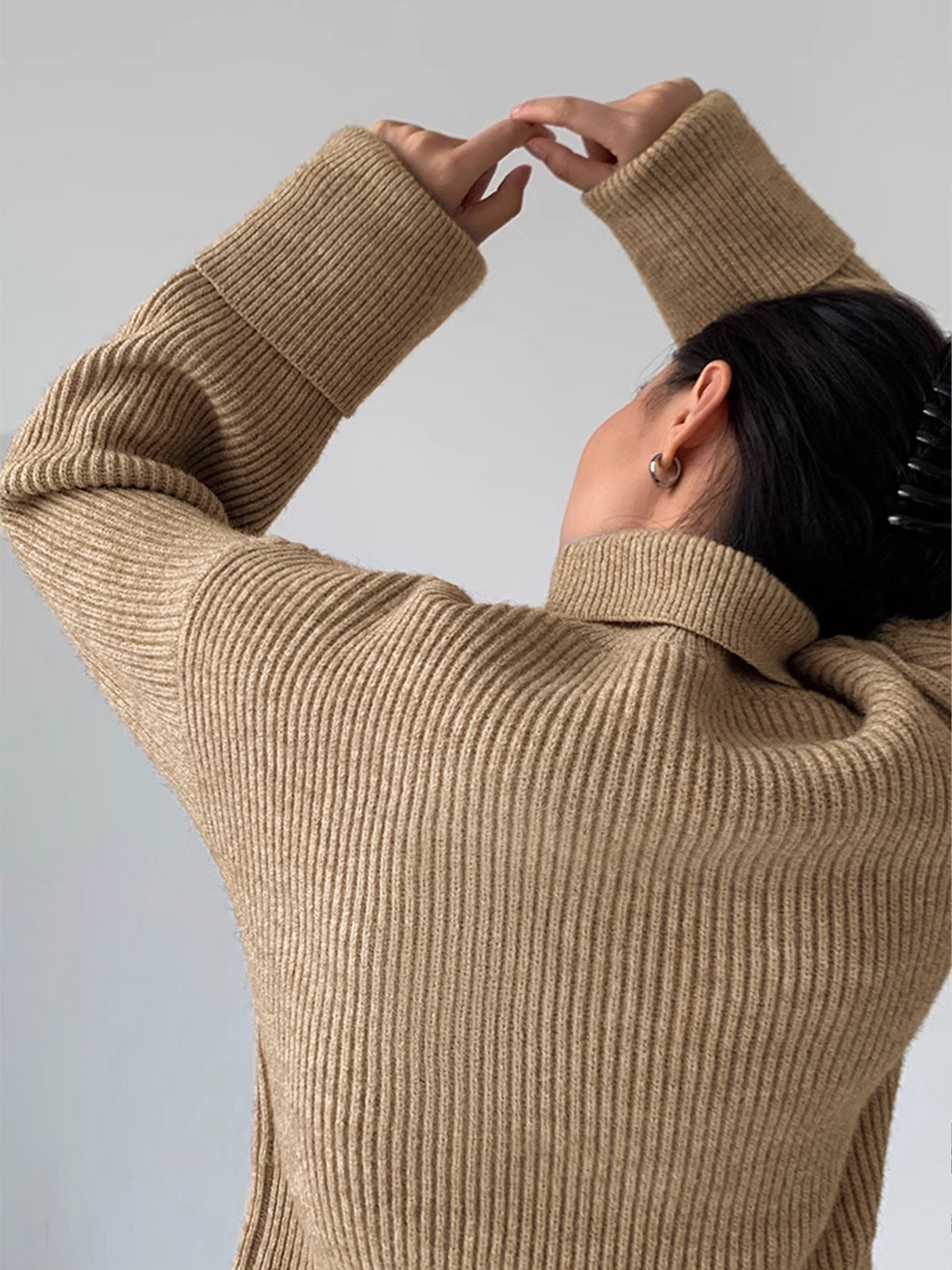 Warm Embrace Turtleneck Ribbed Sweater