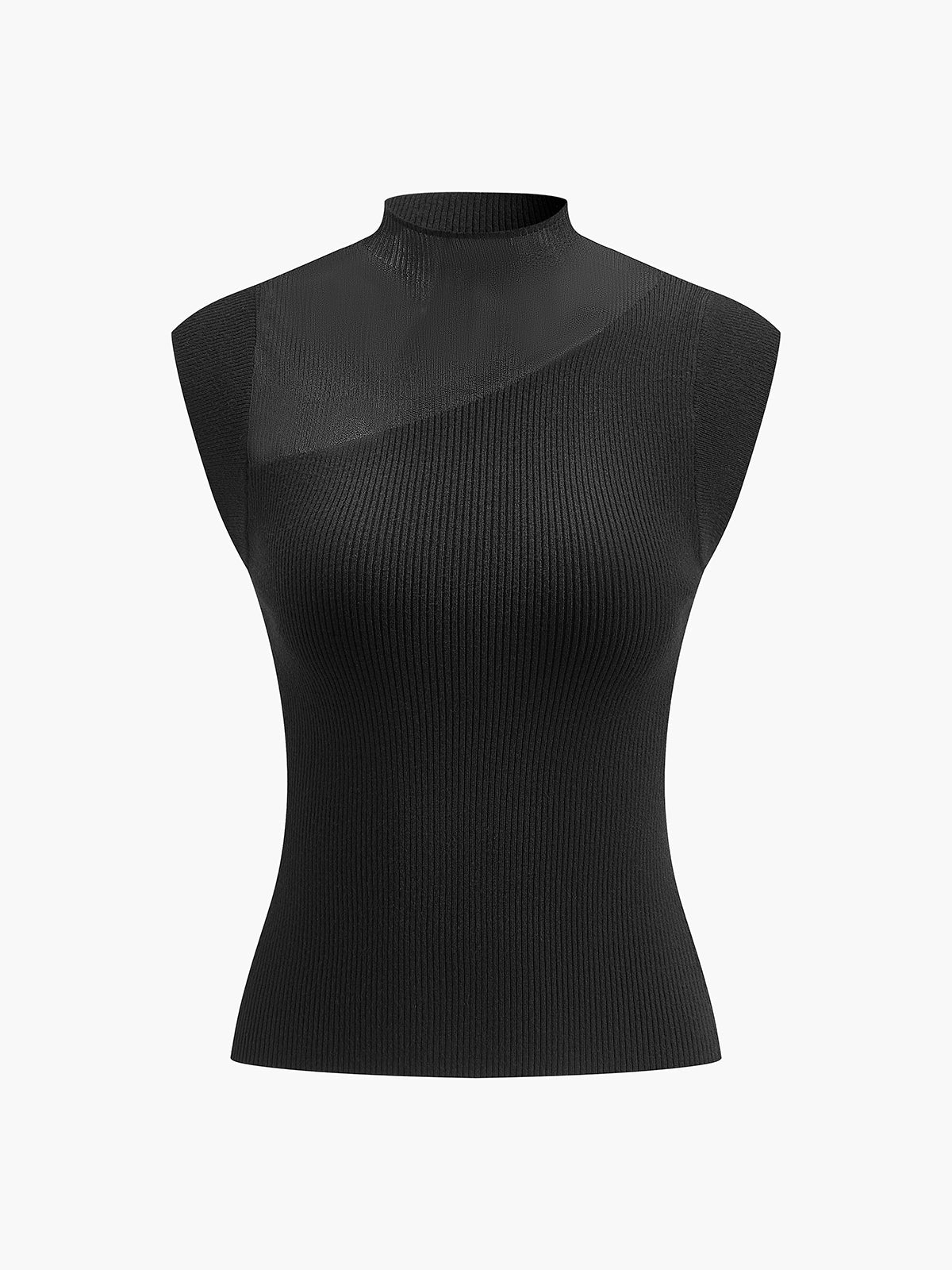 Magic Mesh Patchwork Sleeveless Top