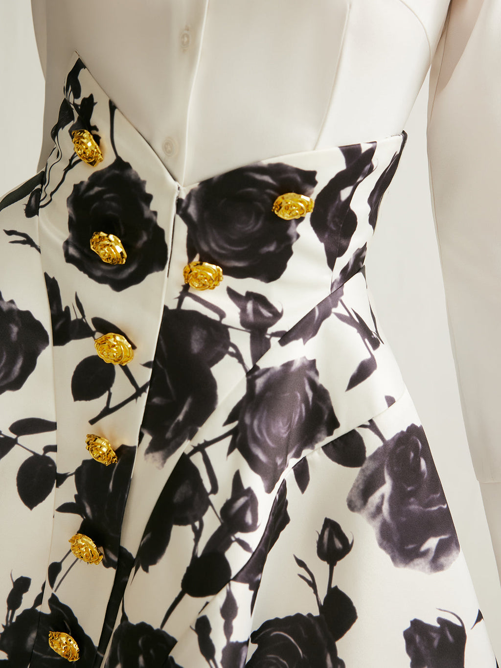Wildflower Button-Detail Floral Print Skirt