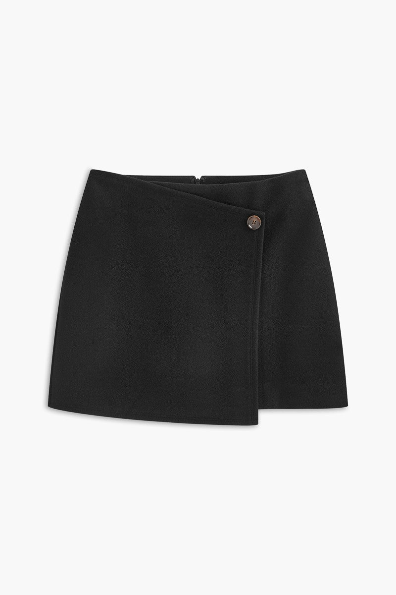 Tweed Warmth Chic Button Skirt
