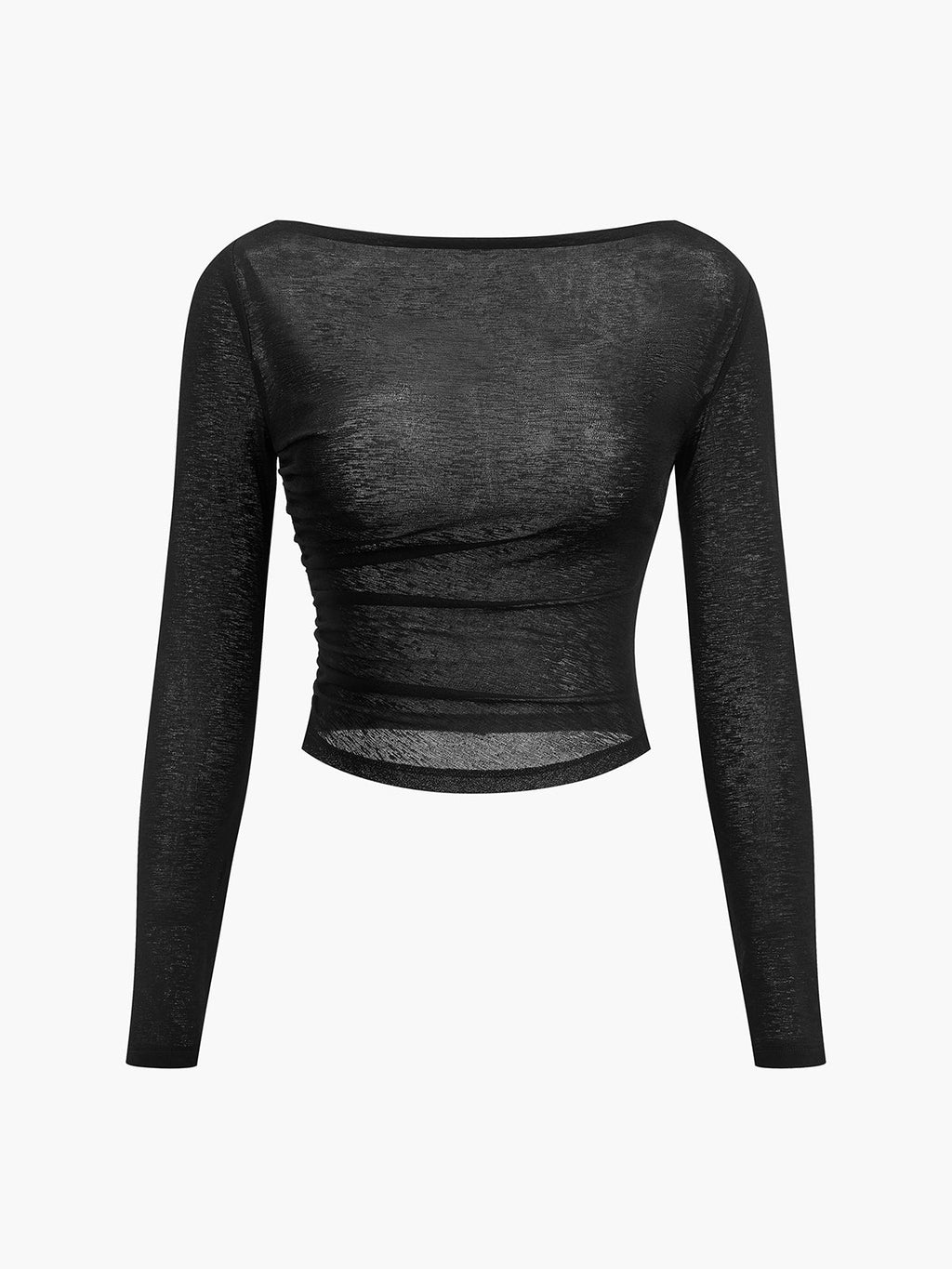 Donna Straight Neck Jersey Top