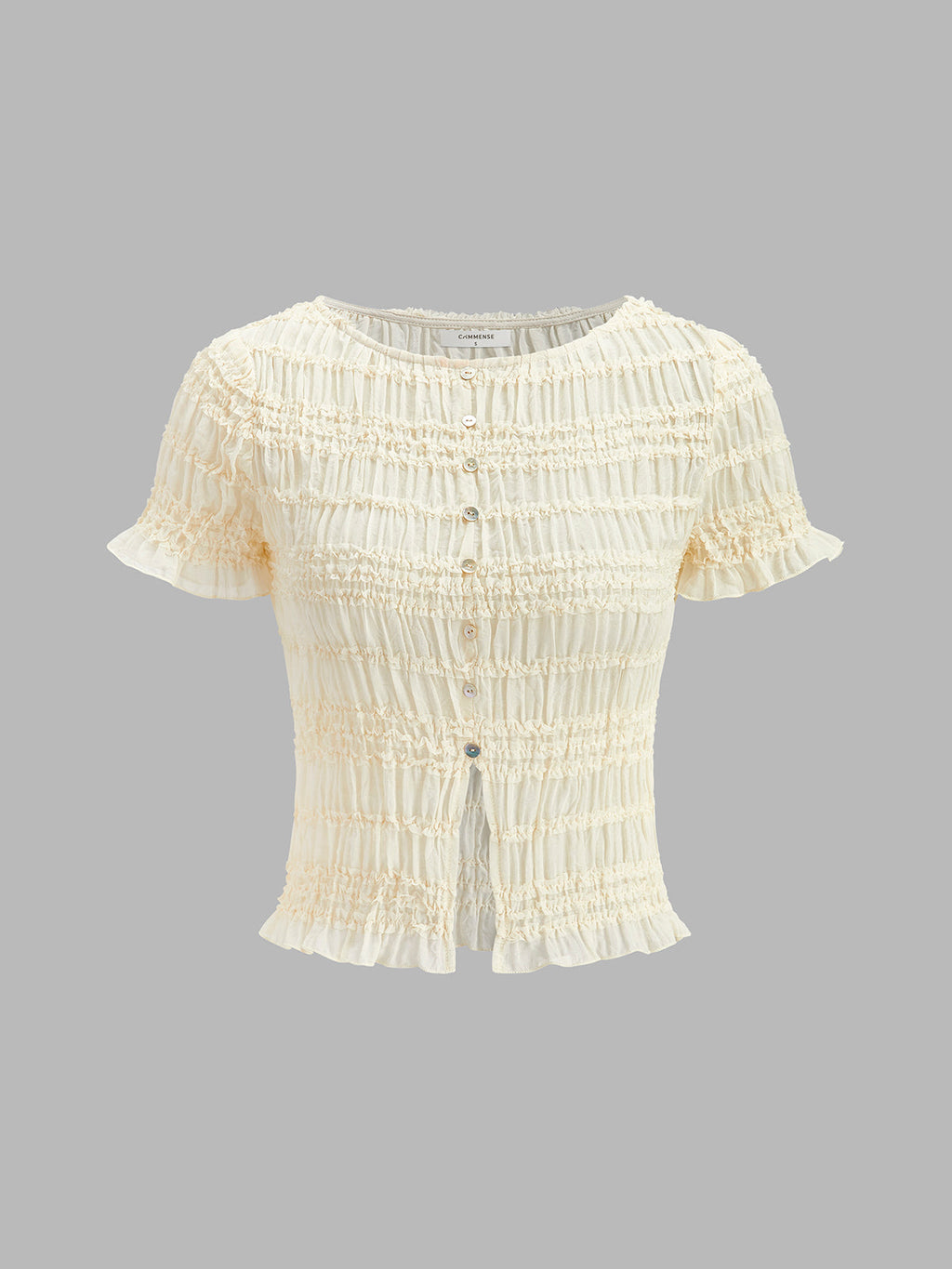 Petal Semi-Sheer Ruffled Crop Top & Skirt Set