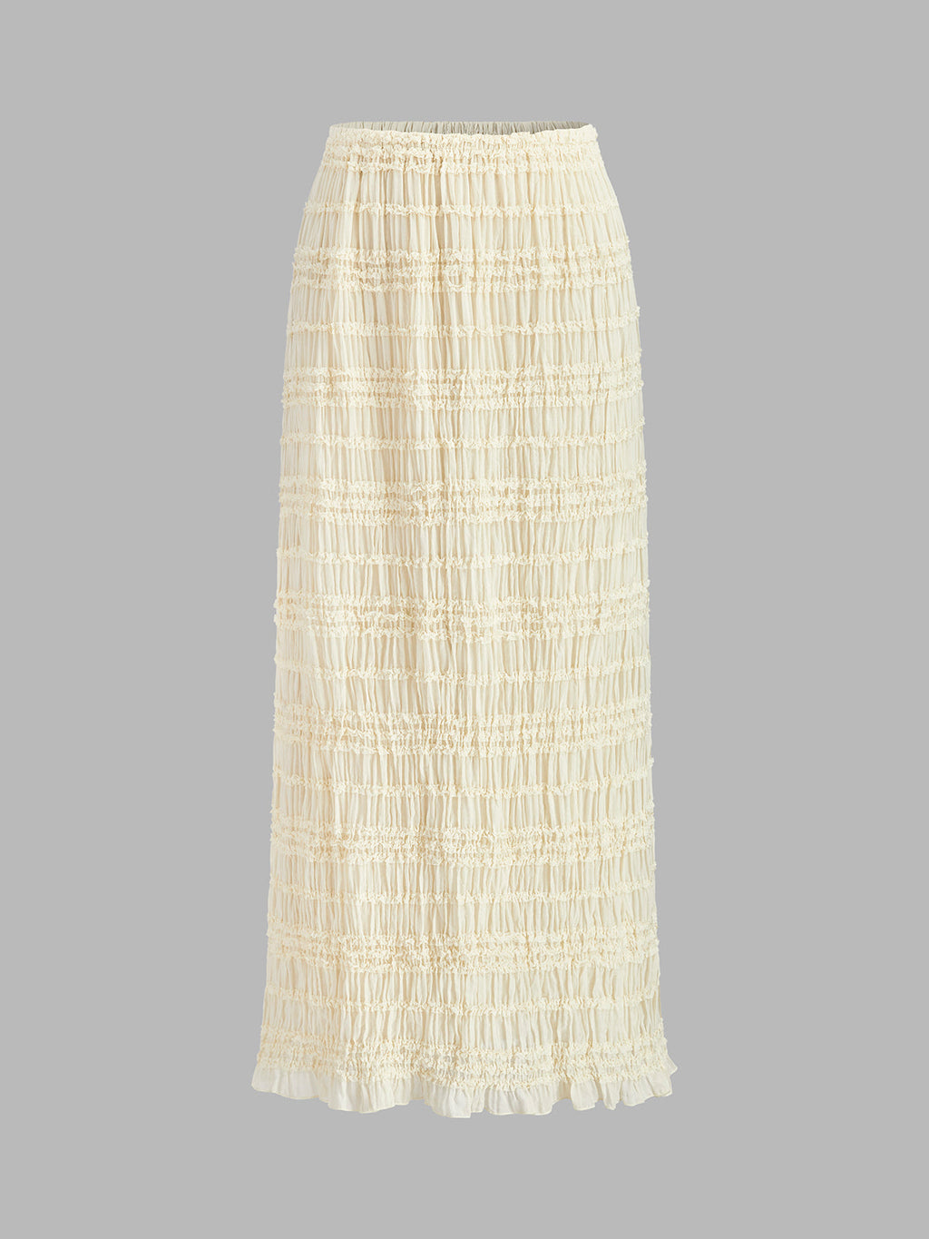 Petal Semi-Sheer Ruffled Crop Top & Skirt Set