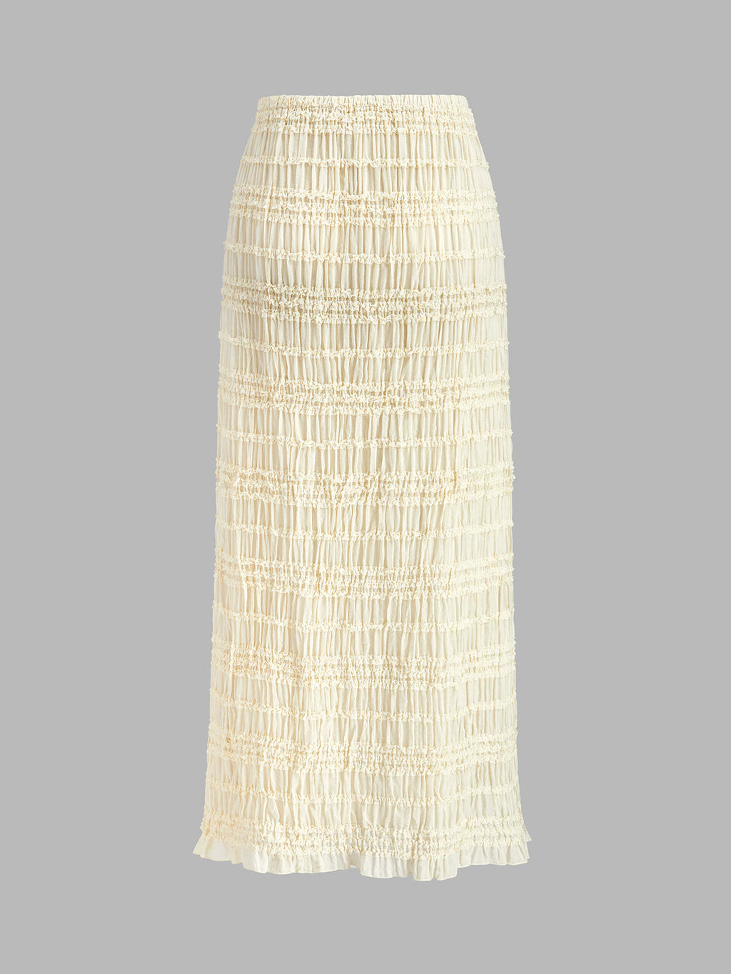 Petal Semi-Sheer Ruffled Crop Top & Skirt Set