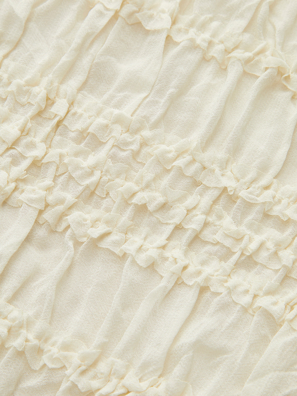 Petal Semi-Sheer Ruffled Crop Top & Skirt Set