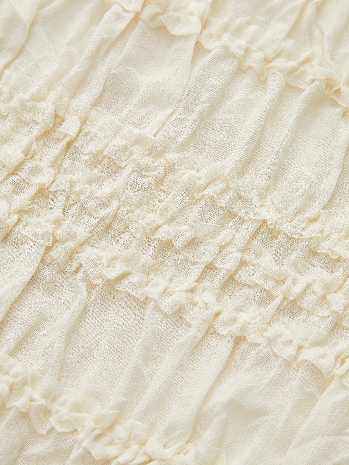 Petal Semi-Sheer Ruffled Crop Top & Skirt Set
