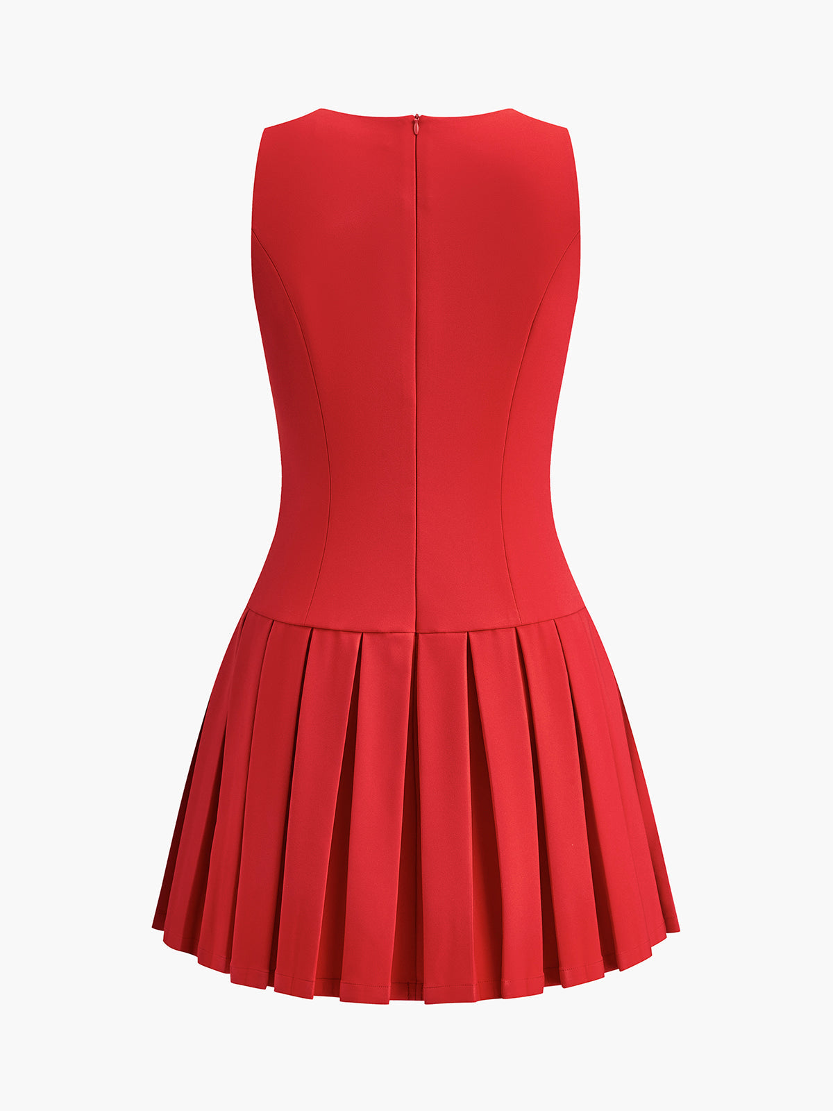 Gilded Pleat Metal-Button Tank Dress