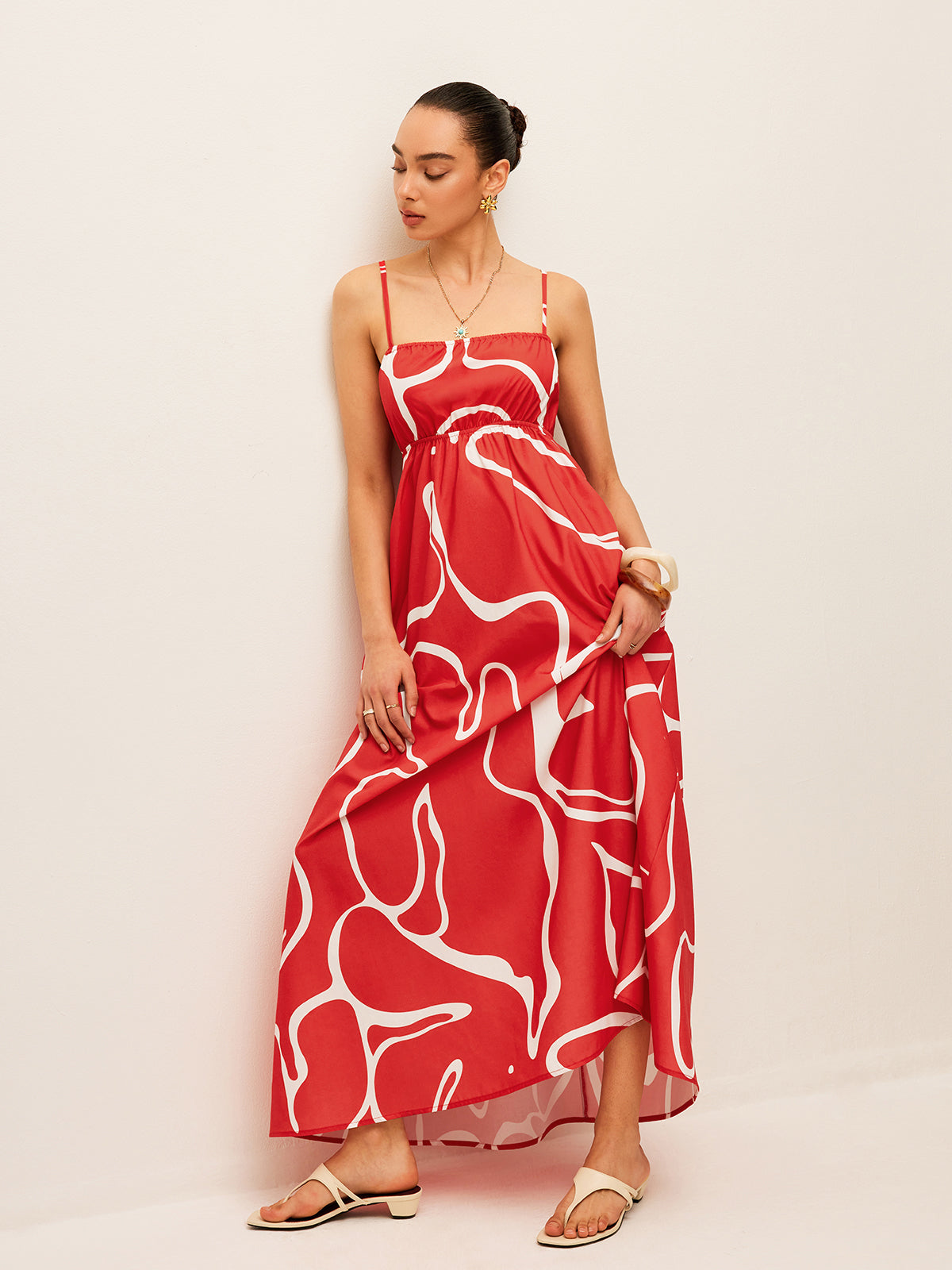Starry Nights Back Tie Detail Dress