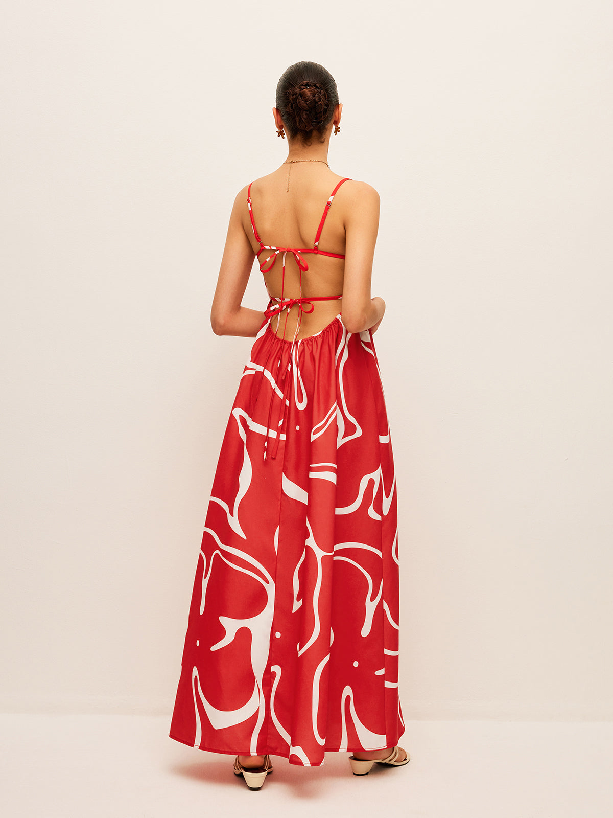 Starry Nights Back Tie Detail Dress