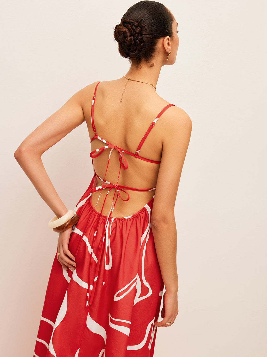 Starry Nights Back Tie Detail Dress