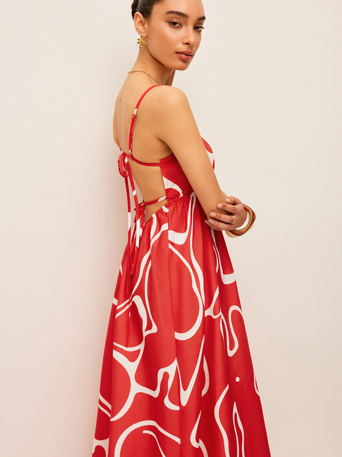 Starry Nights Back Tie Detail Dress