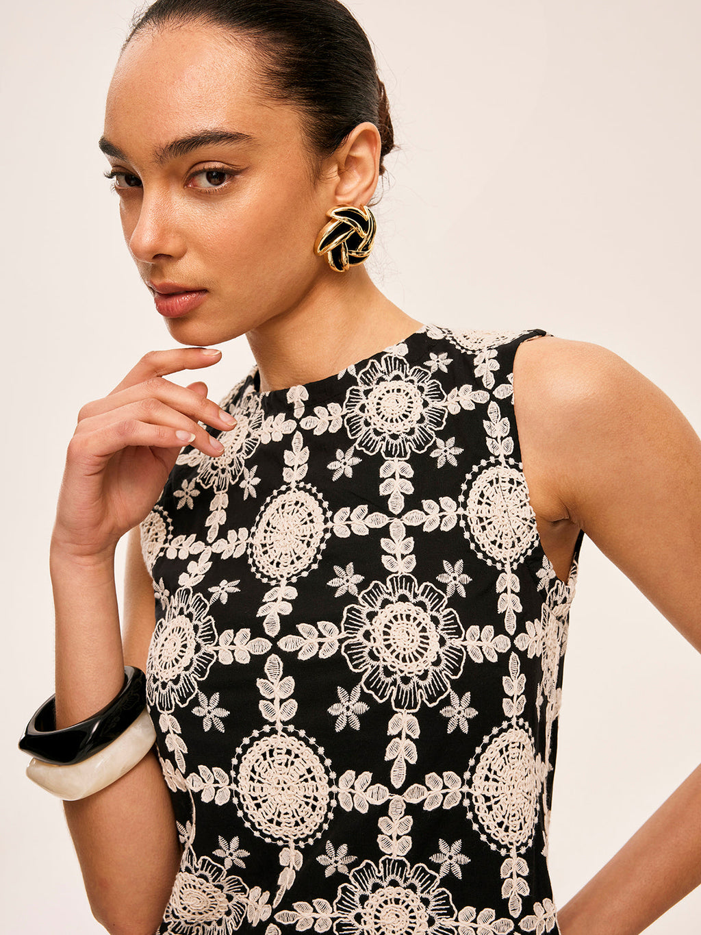 Wildflower Embroidered Sleeveless Dress