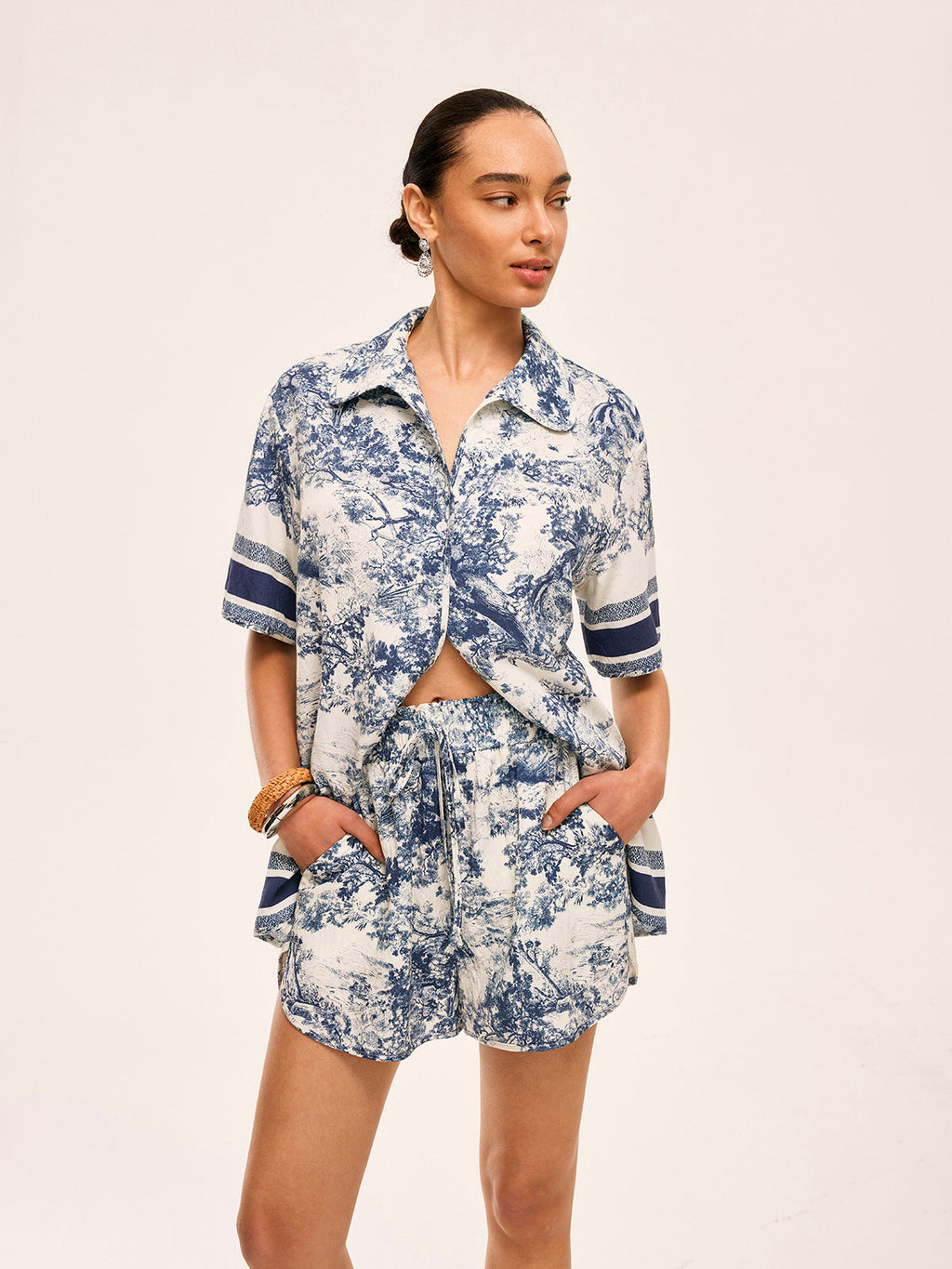 Whitney Contrast Shorts Set