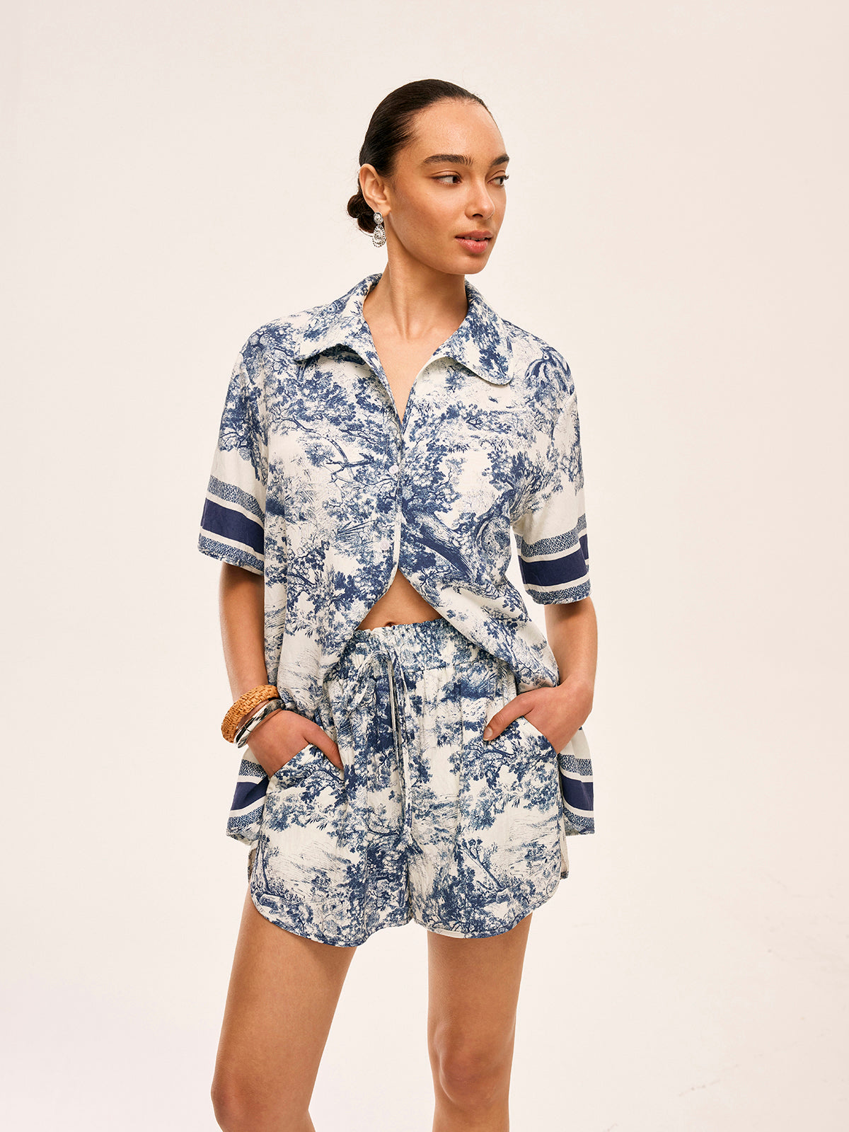 Whitney Contrast Shorts Set