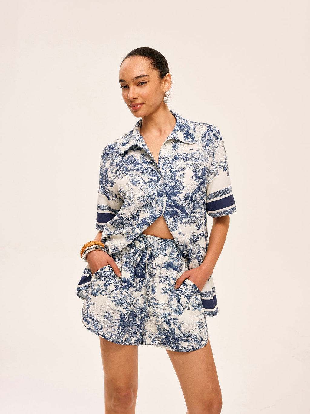 Whitney Contrast Shorts Set