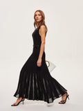 Free Flow Elegant Mesh Flared Dress
