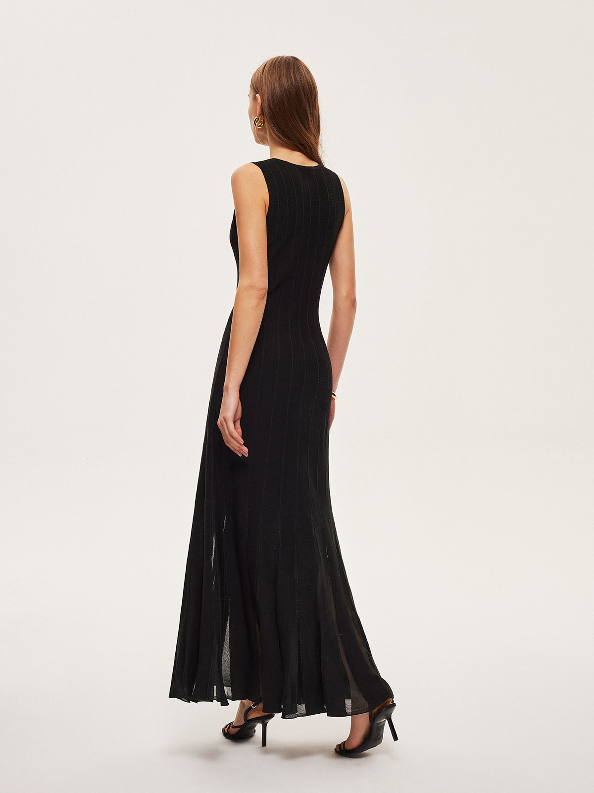 Free Flow Elegant Mesh Flared Dress