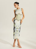 Soft Era Floral Sleeveless Mesh Dress