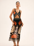 Wild Wings Mesh Cover Up Maxi Skirt