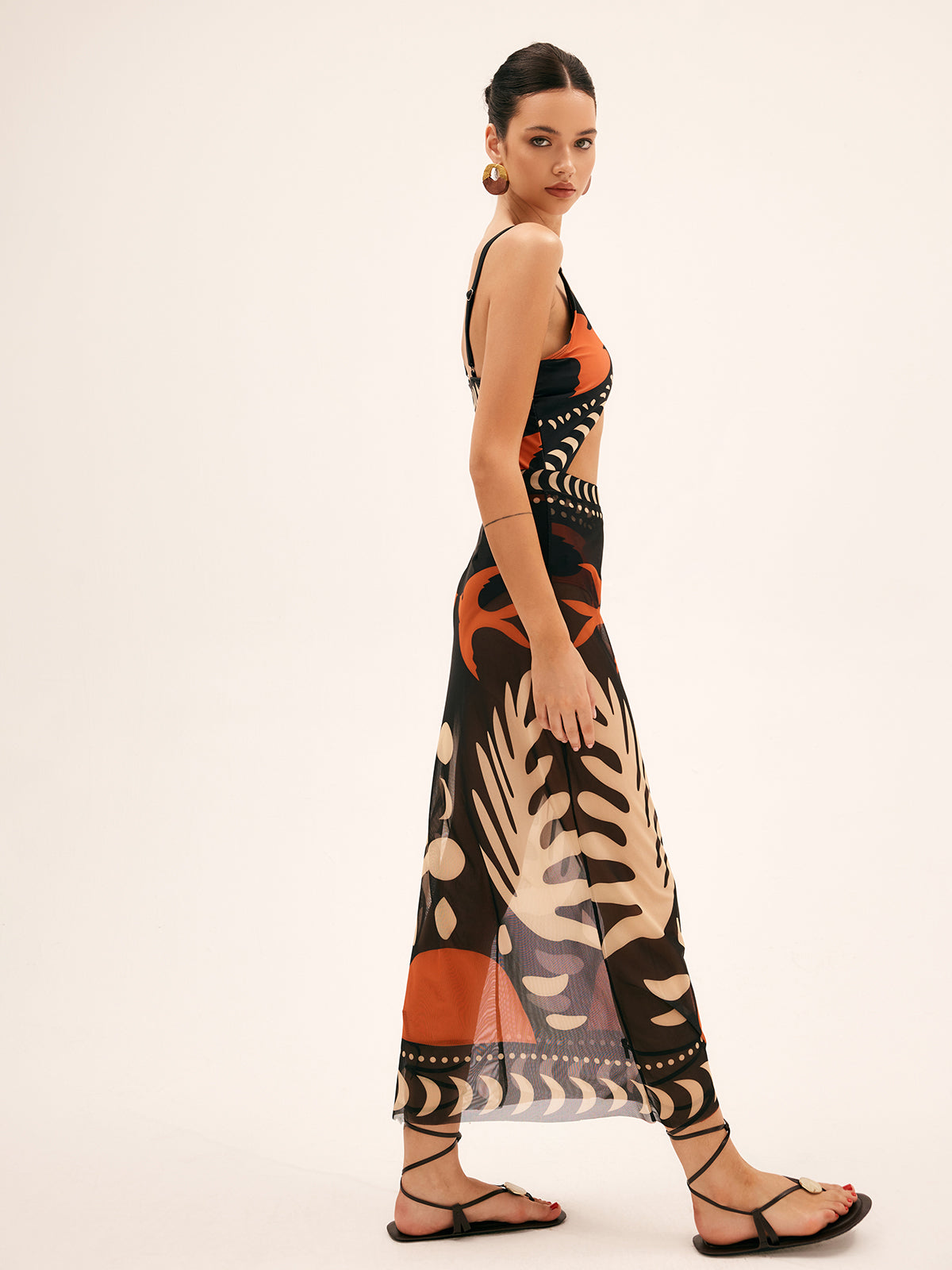 Wild Wings Mesh Cover Up Maxi Skirt