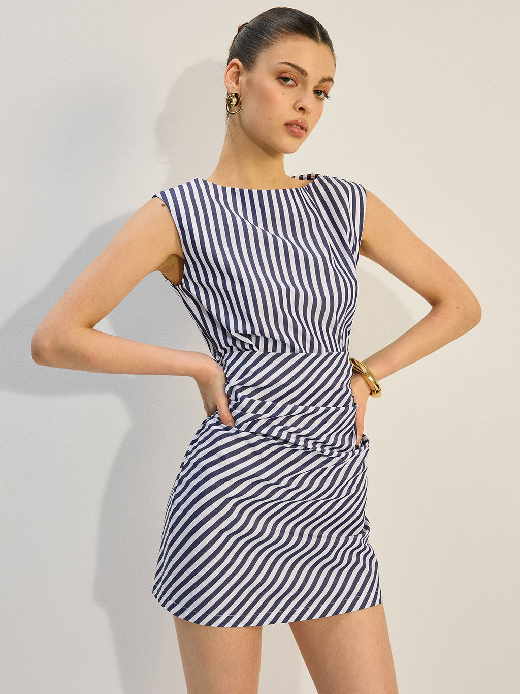 Adeline Striped Mini Dress