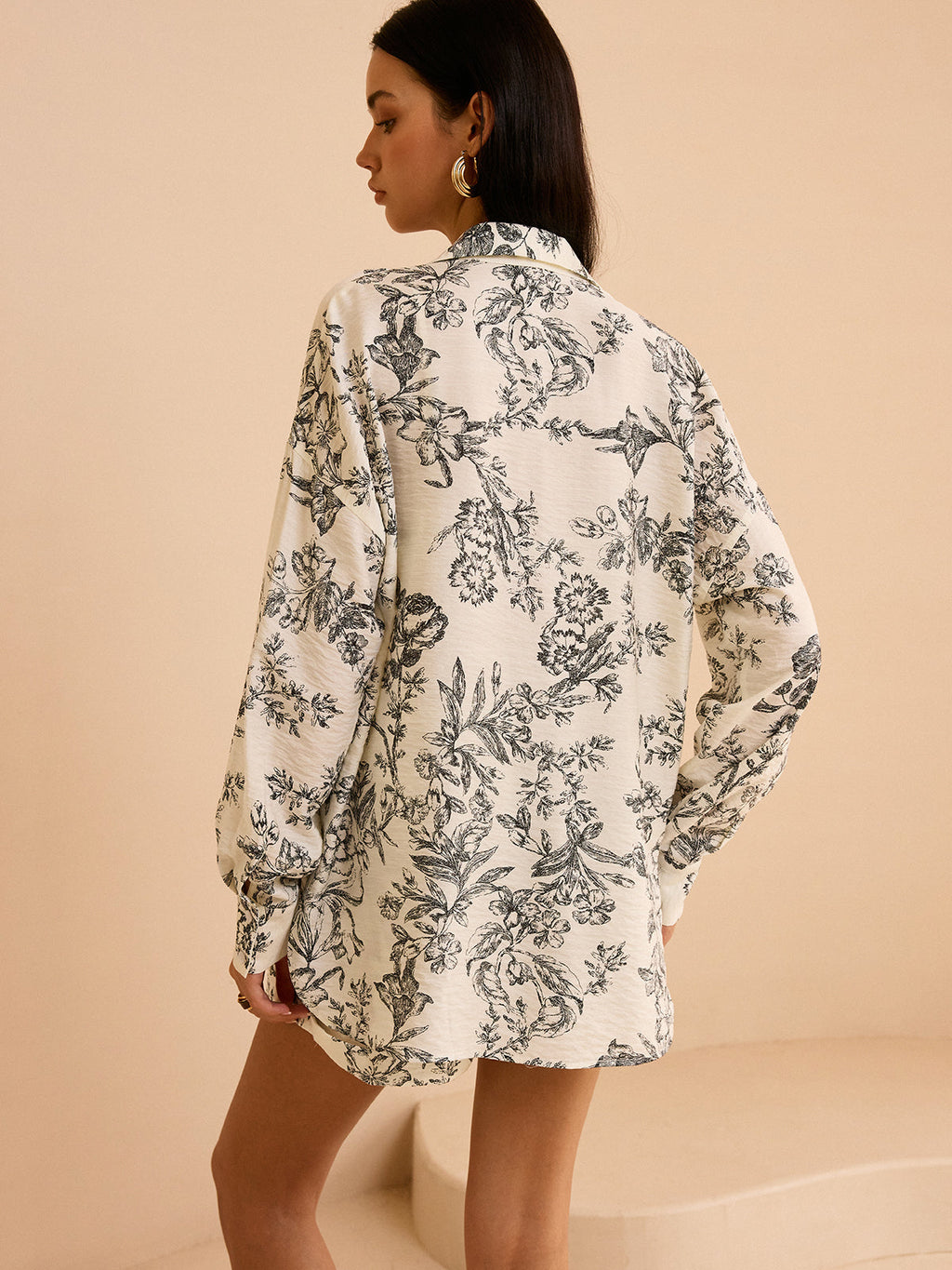 Gardenia Floral Print Three-Piece Set