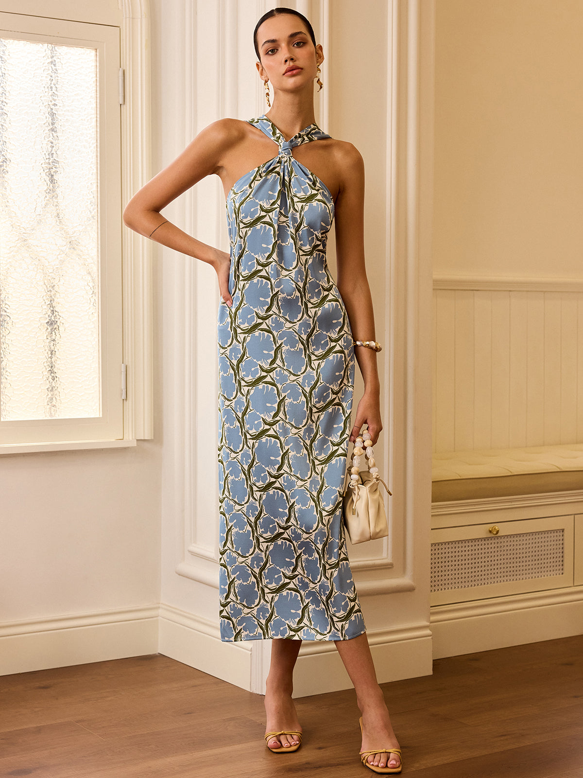 Petal Hour Floral Print Midi Dress