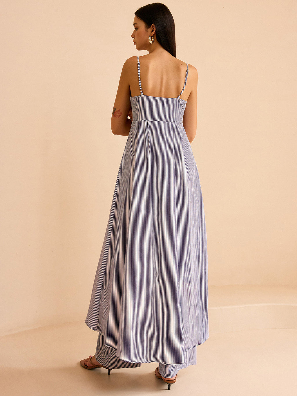 Relish Striped Long Cami Set