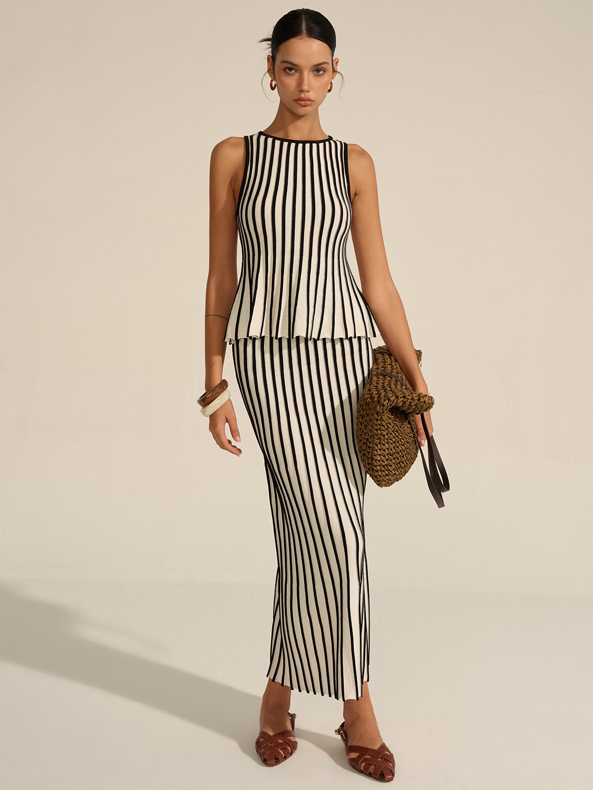 Greece Striped Knit Essential Set