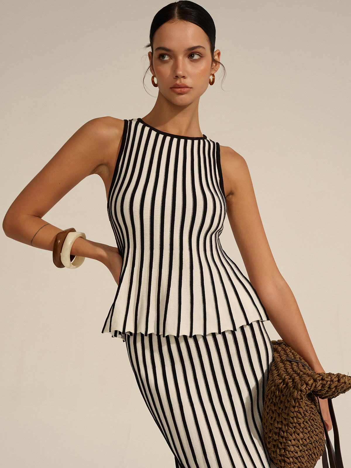 Greece Striped Knit Essential Set