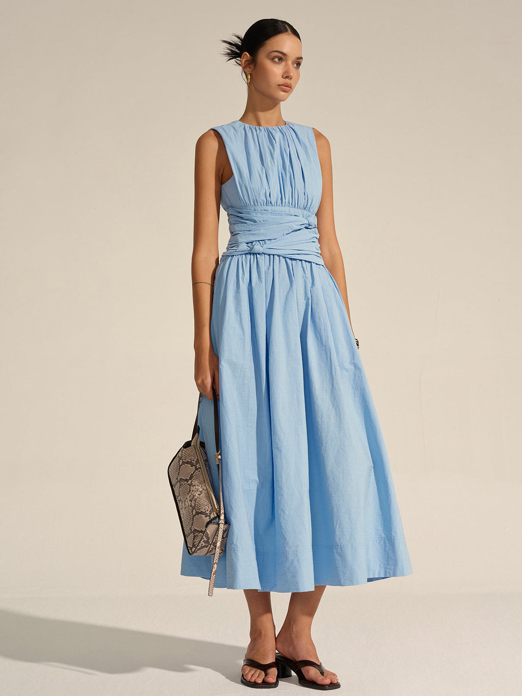 Gathered Glory Ruched Waist Maxi Dress