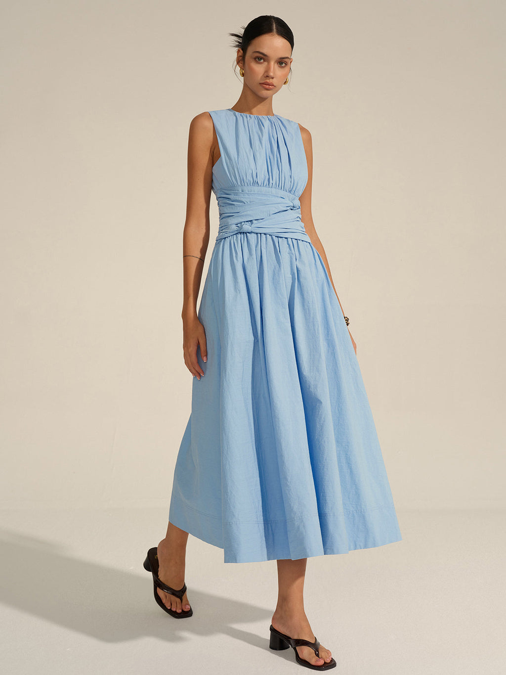 Gathered Glory Ruched Waist Maxi Dress