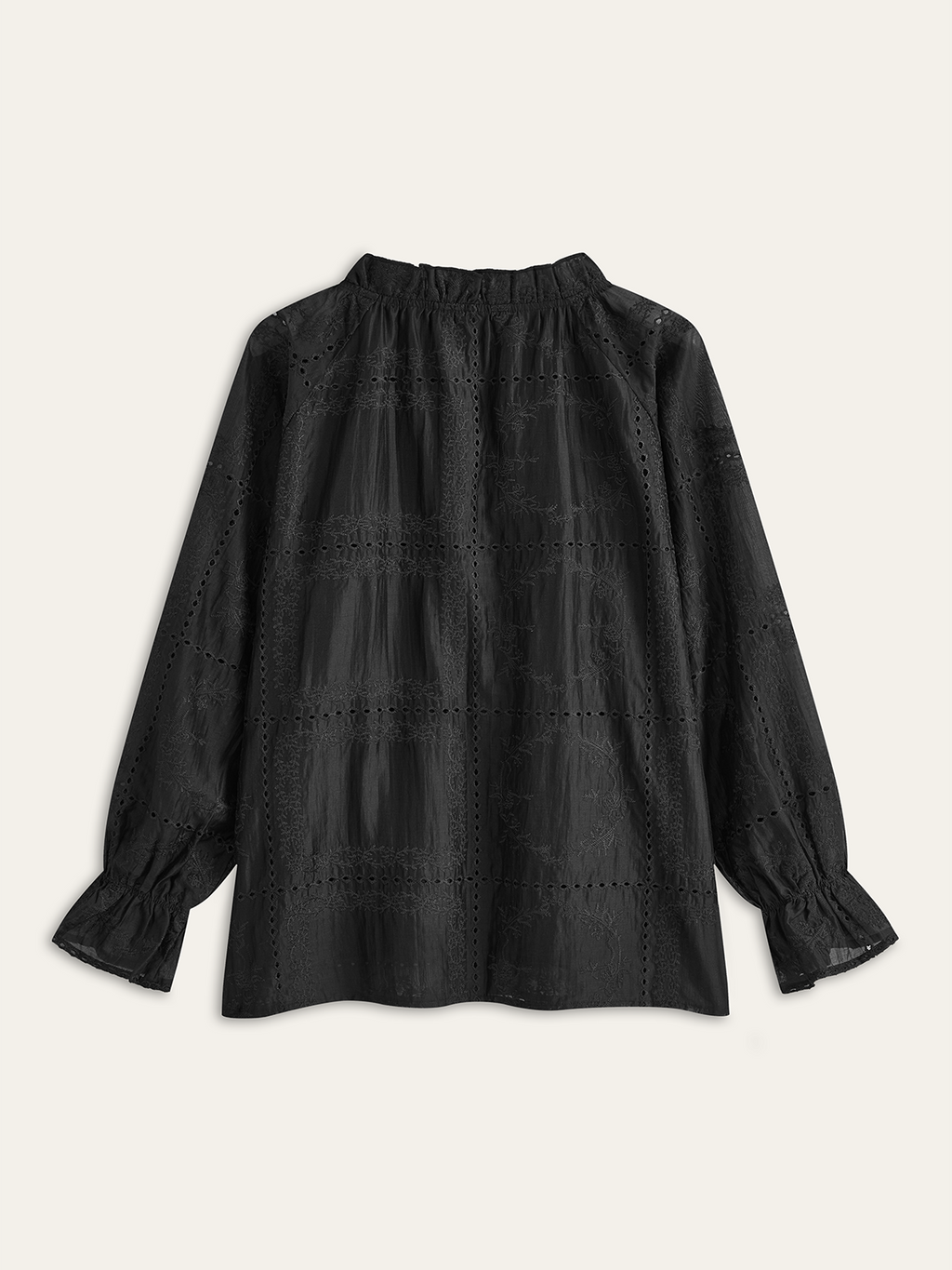 Ivy Long Sleeve Embroidery Detail Shorts Set