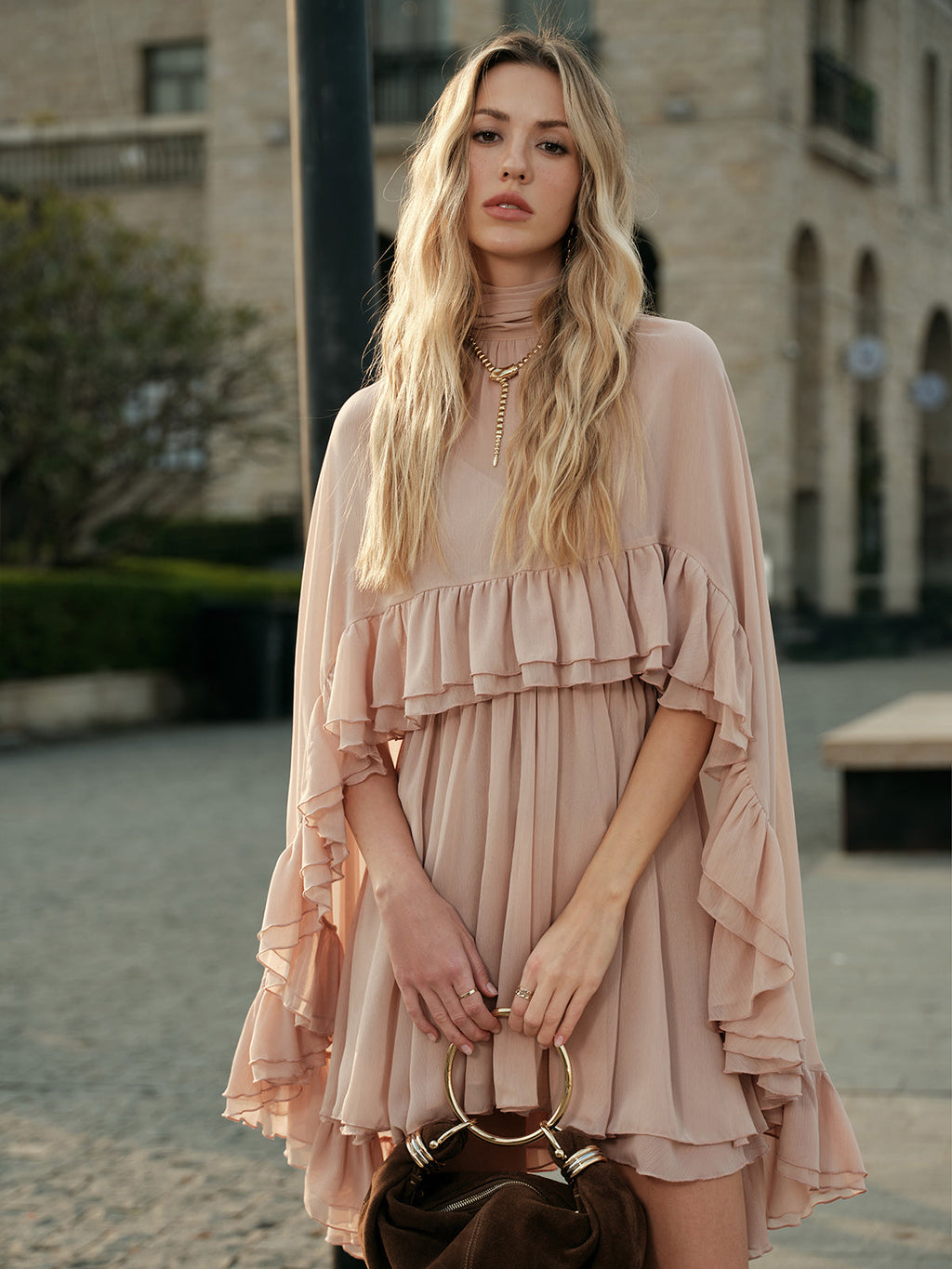Lara Lifestyle Chic Cape Dress