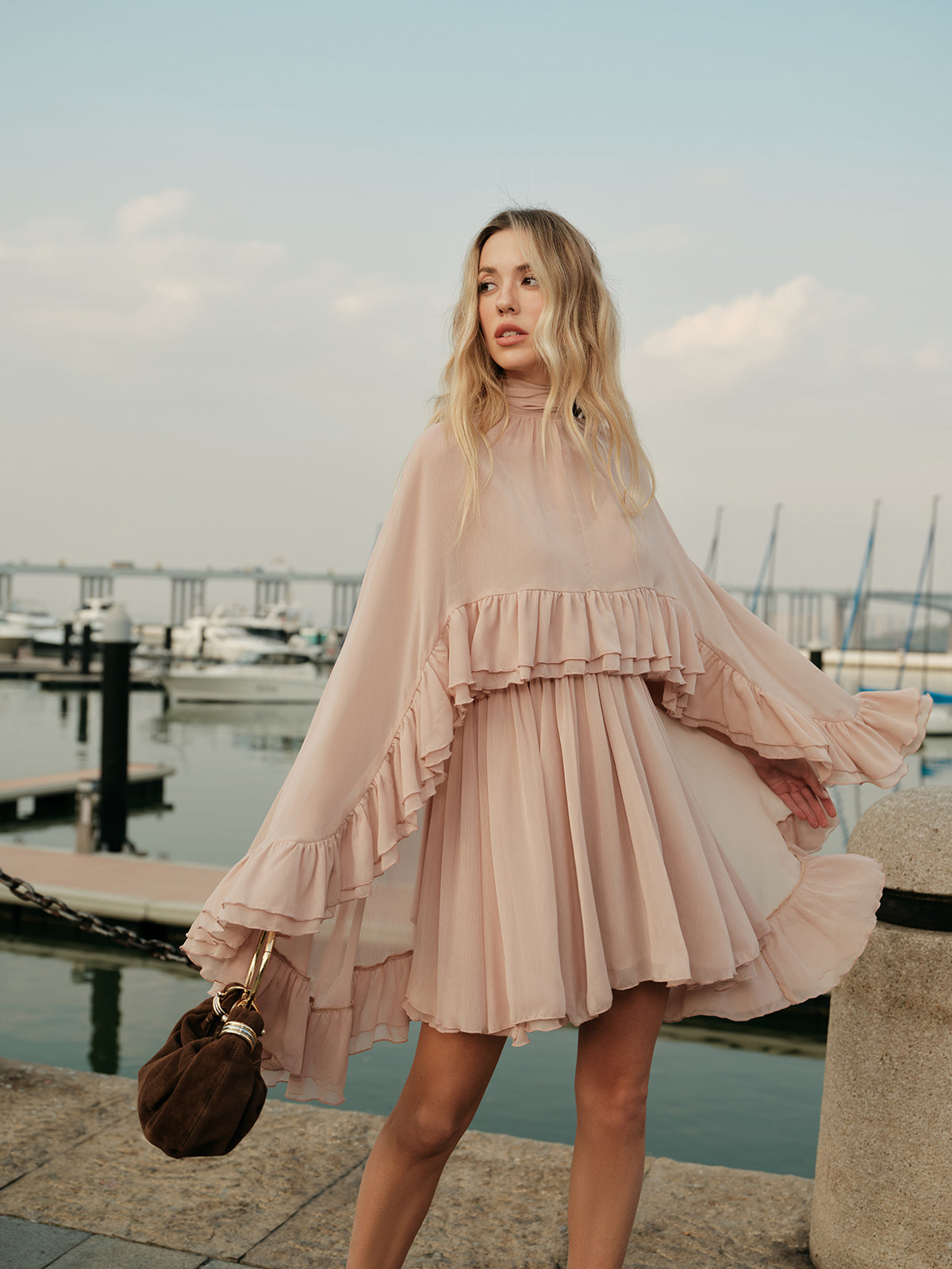 Lara Lifestyle Chic Cape Dress