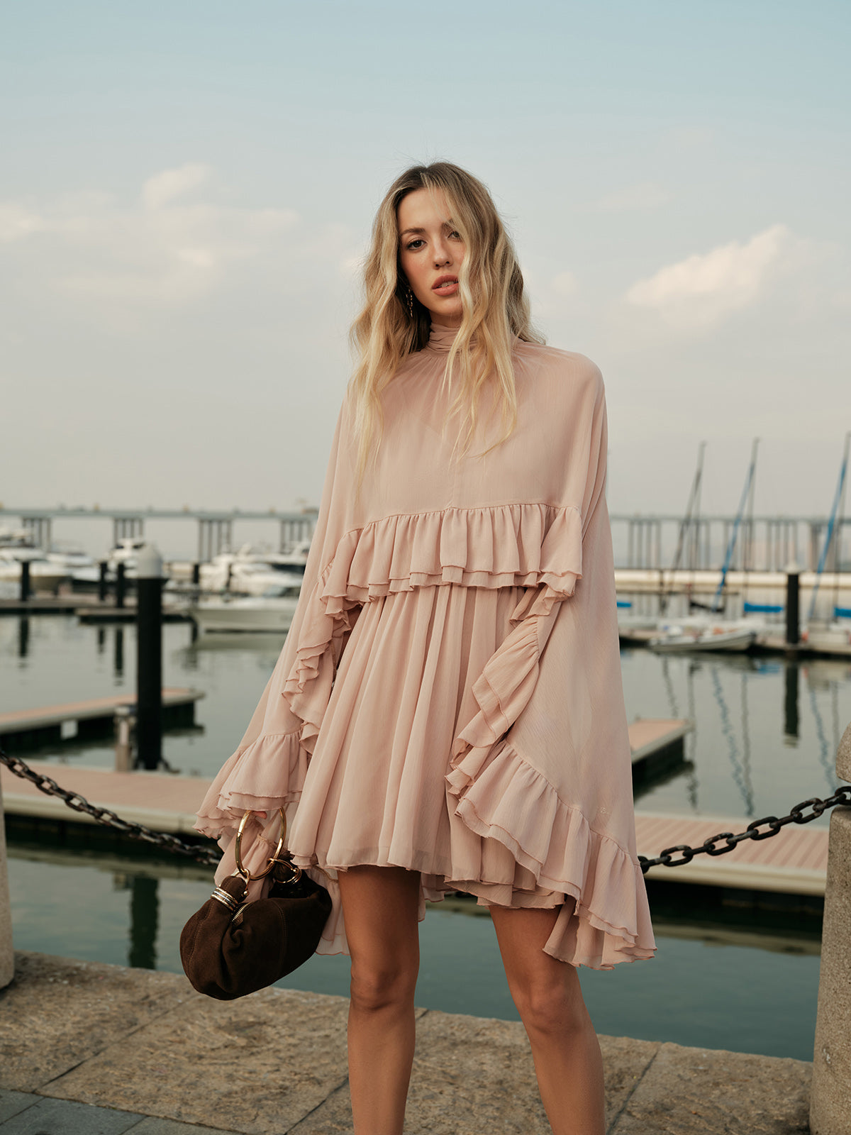 Lara Lifestyle Chic Cape Dress