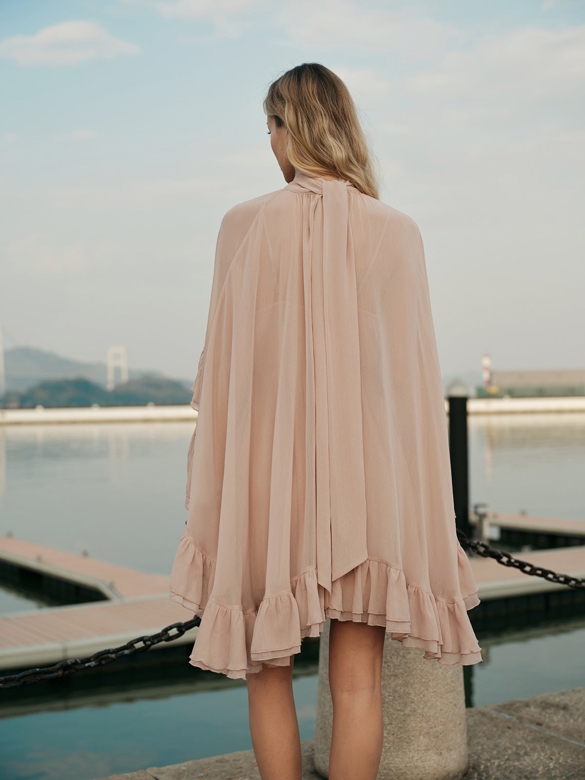 Lara Lifestyle Chic Cape Dress