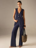 Golden Hour Knit Vest & Pants Set