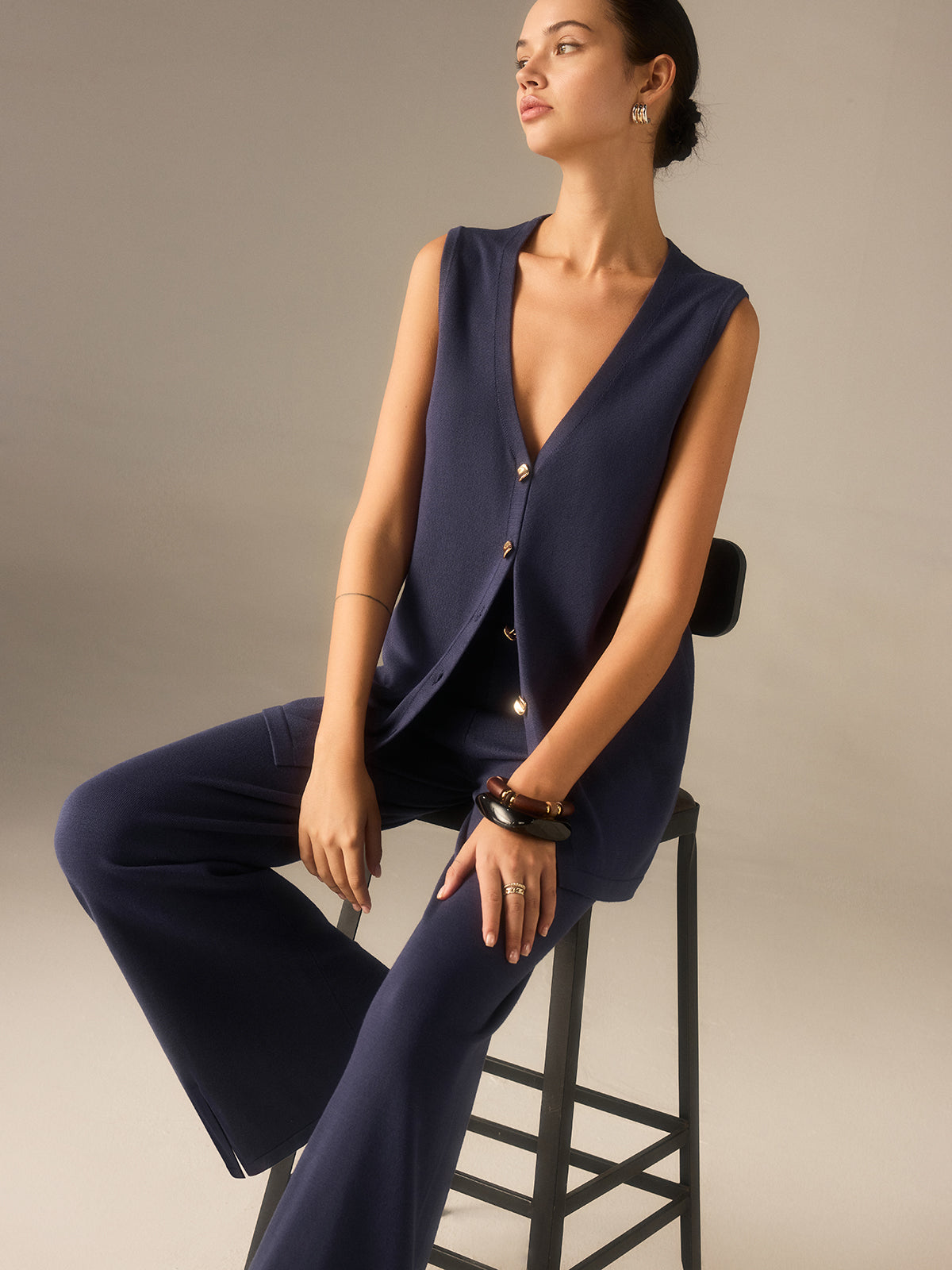 Golden Hour Knit Vest & Pants Set