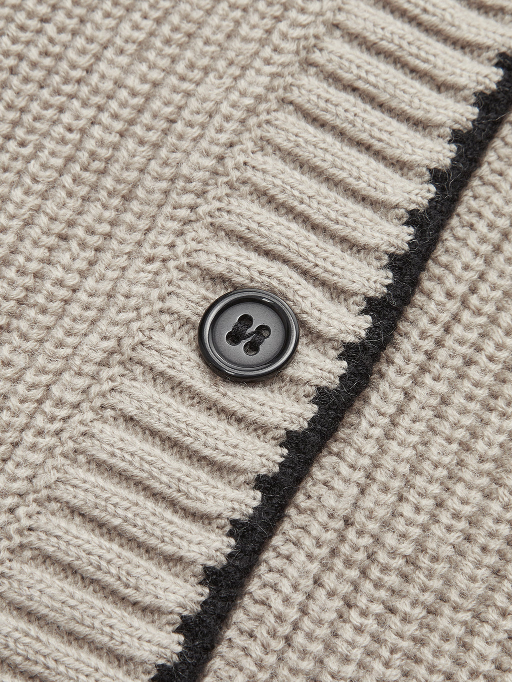 Carla's Choice Contrast Wool Blend Tie-Neck Cardigan
