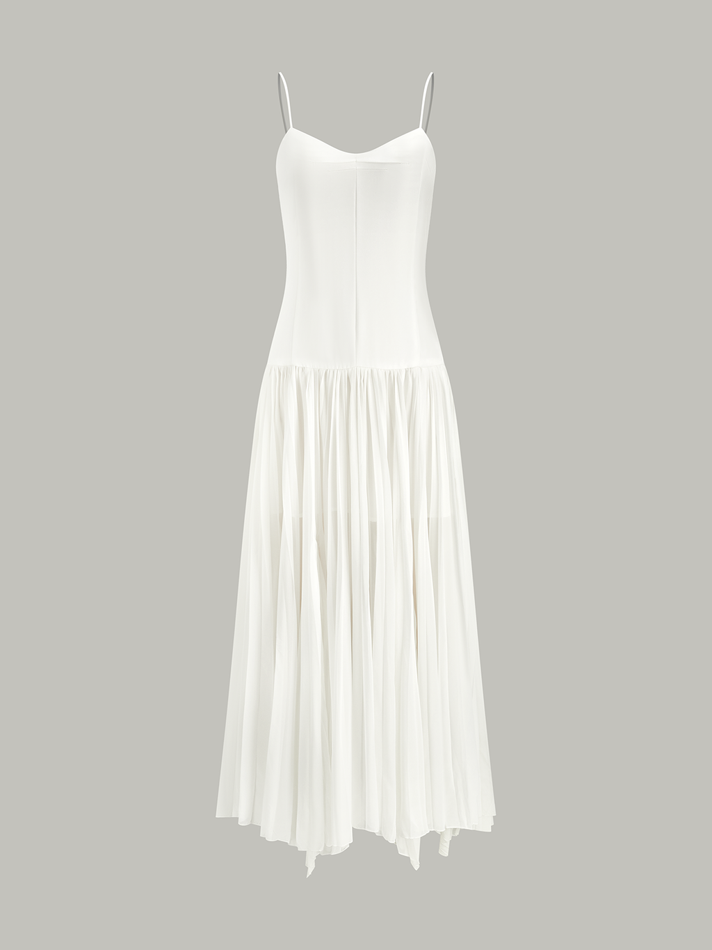 Carla's Choice Pleated High-Low Maxi Dress