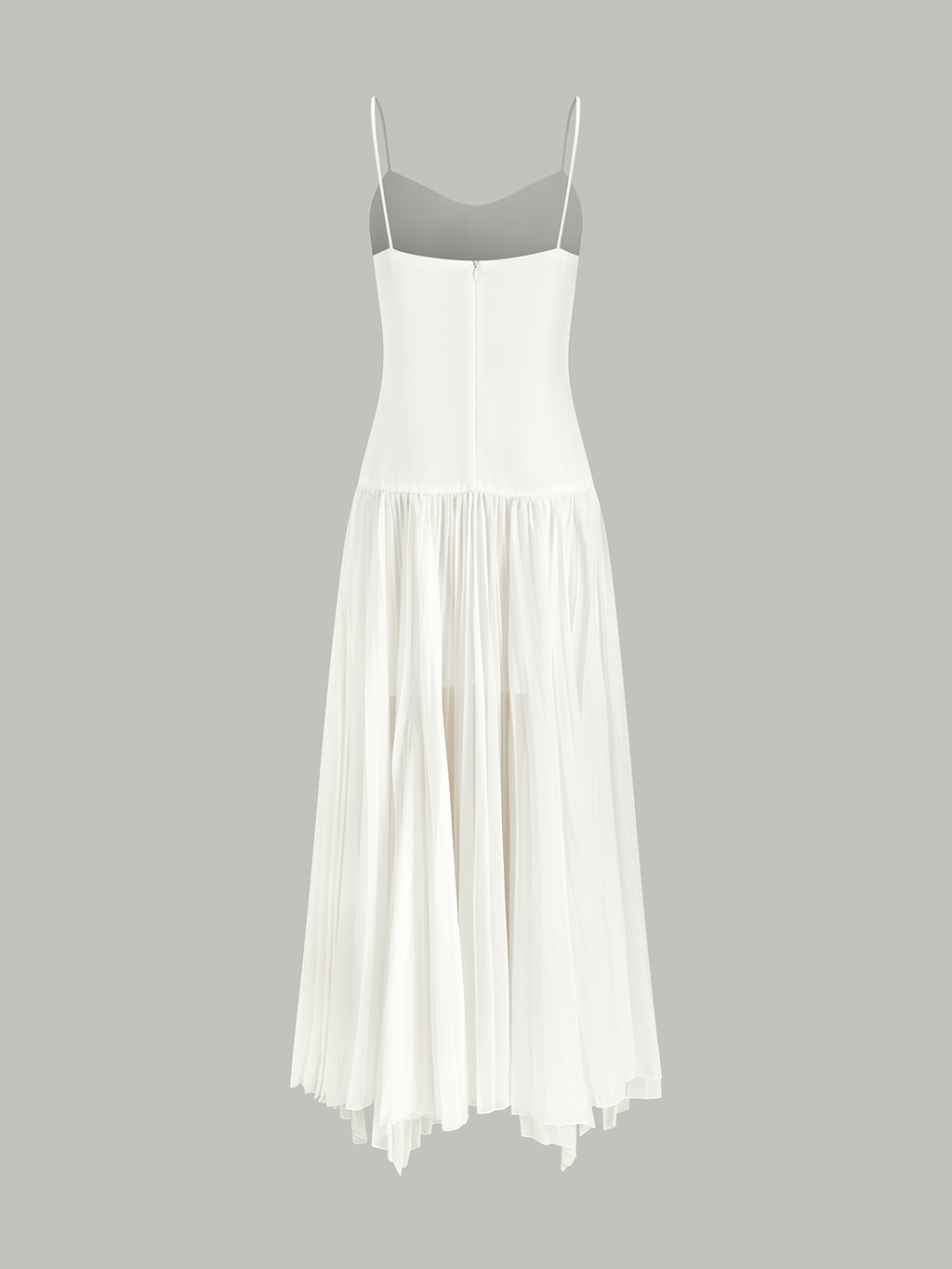 Carla's Choice Pleated High-Low Maxi Dress