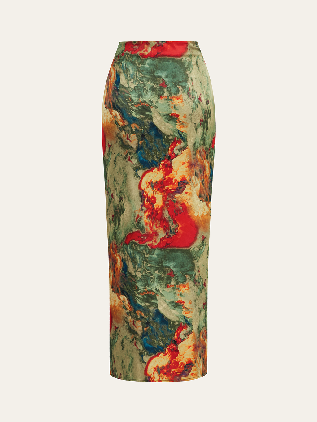 Wanderlust Printed Wrap-Tie Maxi Skirt