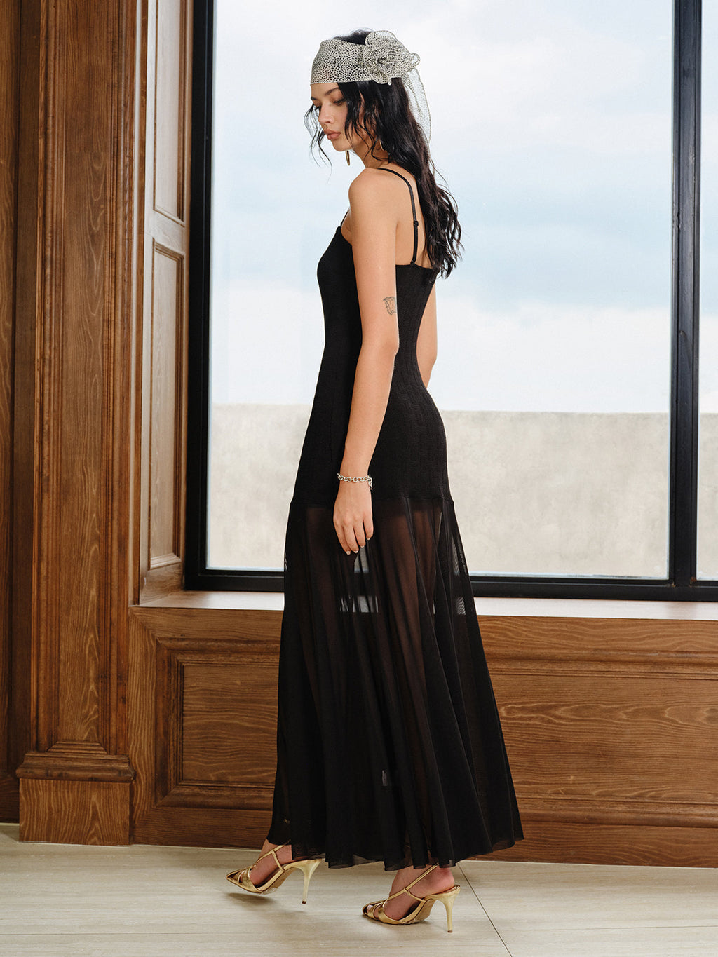 Bloom & Flow Mesh Maxi Dress