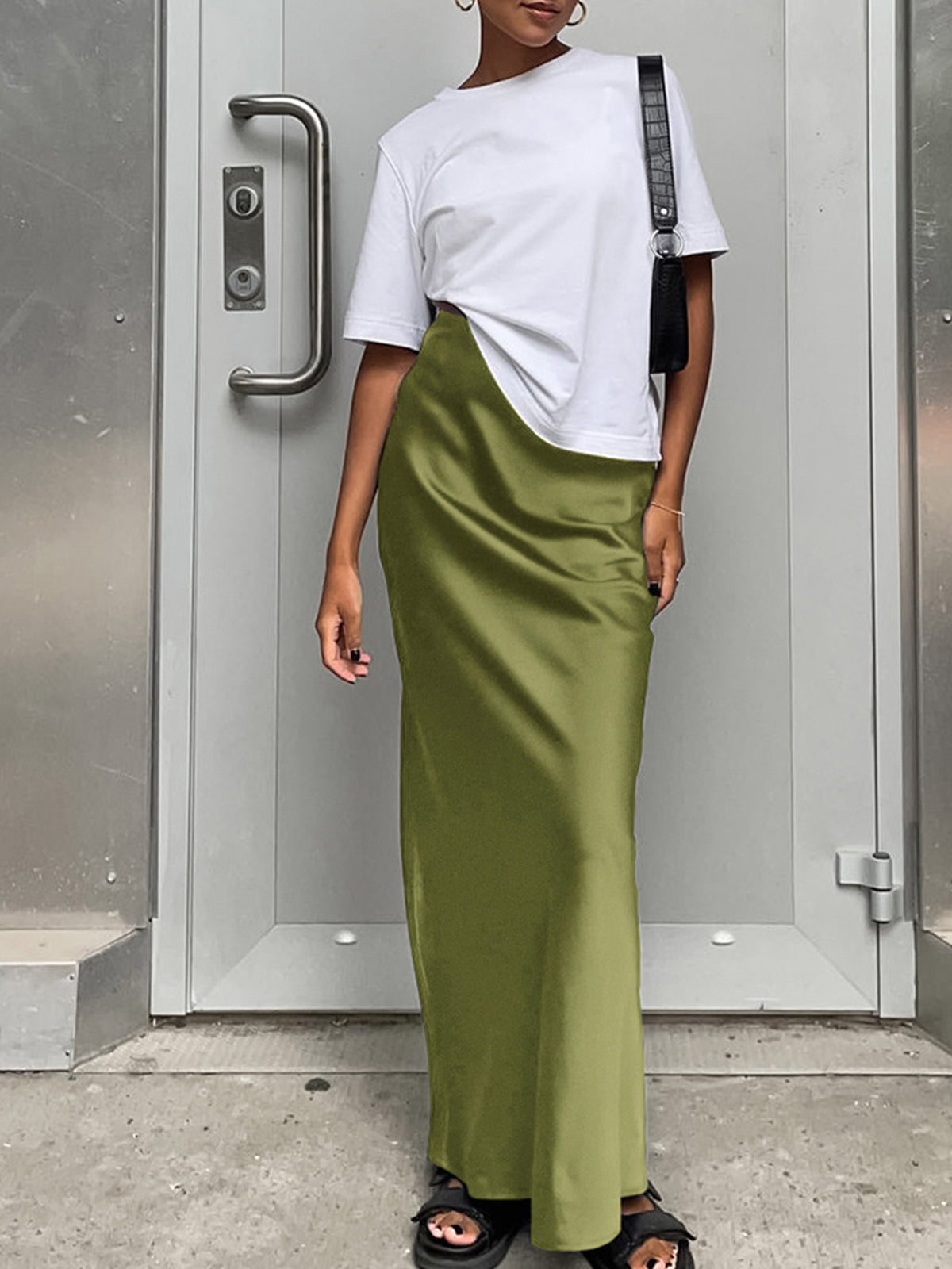 Satin & Co Utility Maxi Skirt