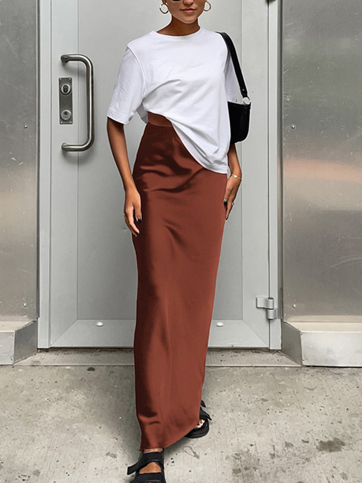 Satin & Co Utility Maxi Skirt