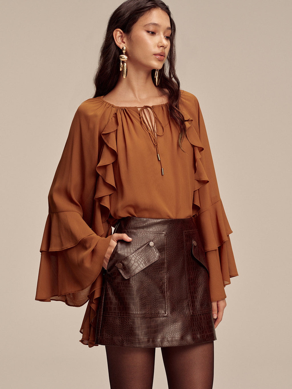 Wild Skin Faux Leather Mini Skirt