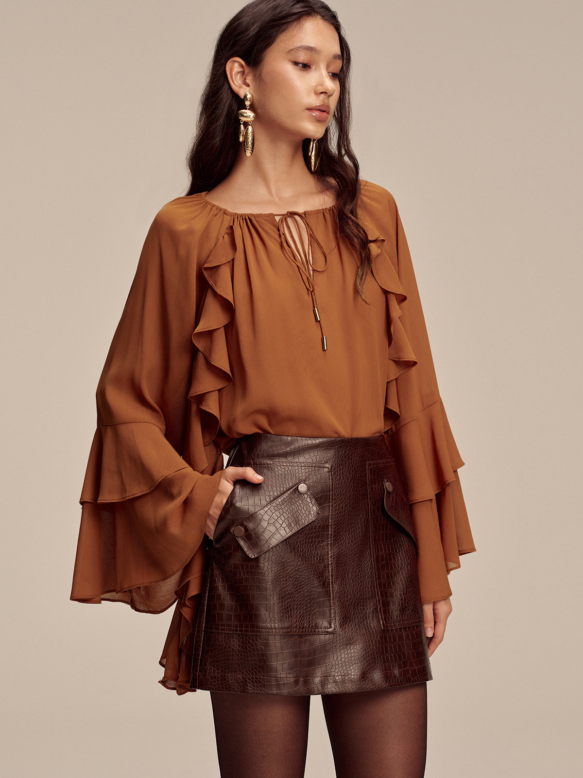 Wild Skin Faux Leather Mini Skirt