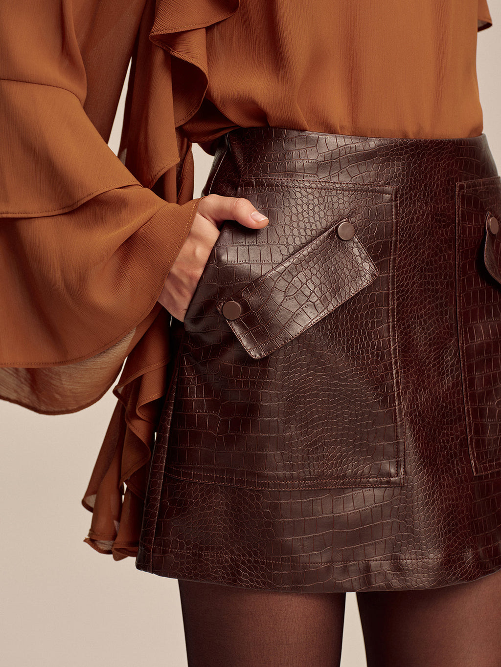 Wild Skin Faux Leather Mini Skirt