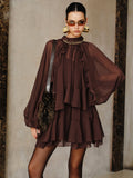 Star Hour Tiered Mini Dress Set with Liner